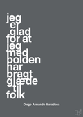 plakat: jeg er glad for at jeg med bolden har bragt glæde til folk - graphic charcoal-Fodbold-A1two3