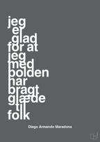 plakat: jeg er glad for at jeg med bolden har bragt glæde til folk - graphic charcoal-Fodbold-A1two3