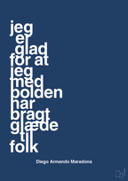 plakat: jeg er glad for at jeg med bolden har bragt glæde til folk - lapis blue-Fodbold-A1two3