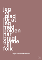 plakat: jeg er glad for at jeg med bolden har bragt glæde til folk - plum-Fodbold-A1two3