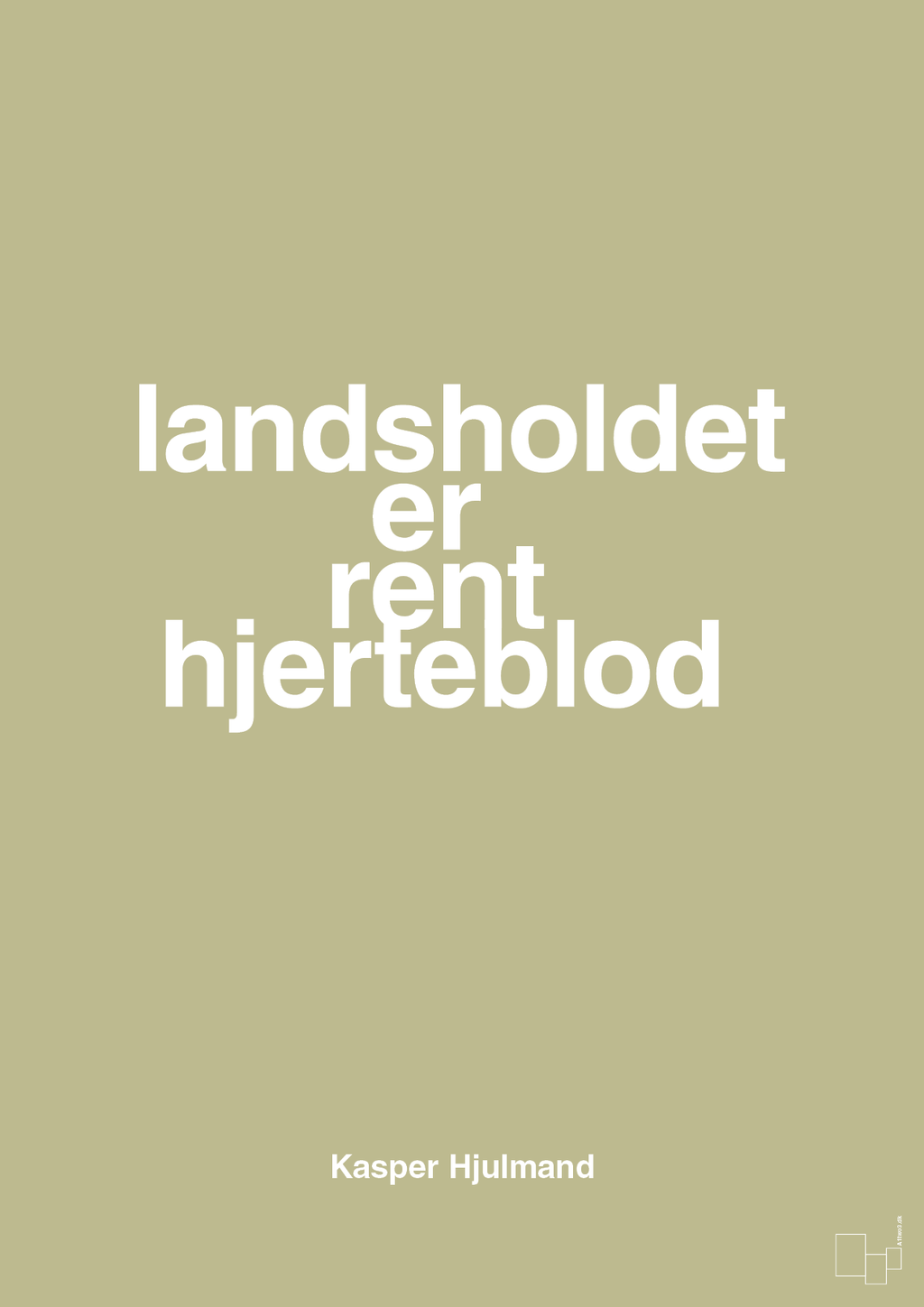 plakat: landsholdet er rent hjerteblod - back to nature-Fodbold-A1two3