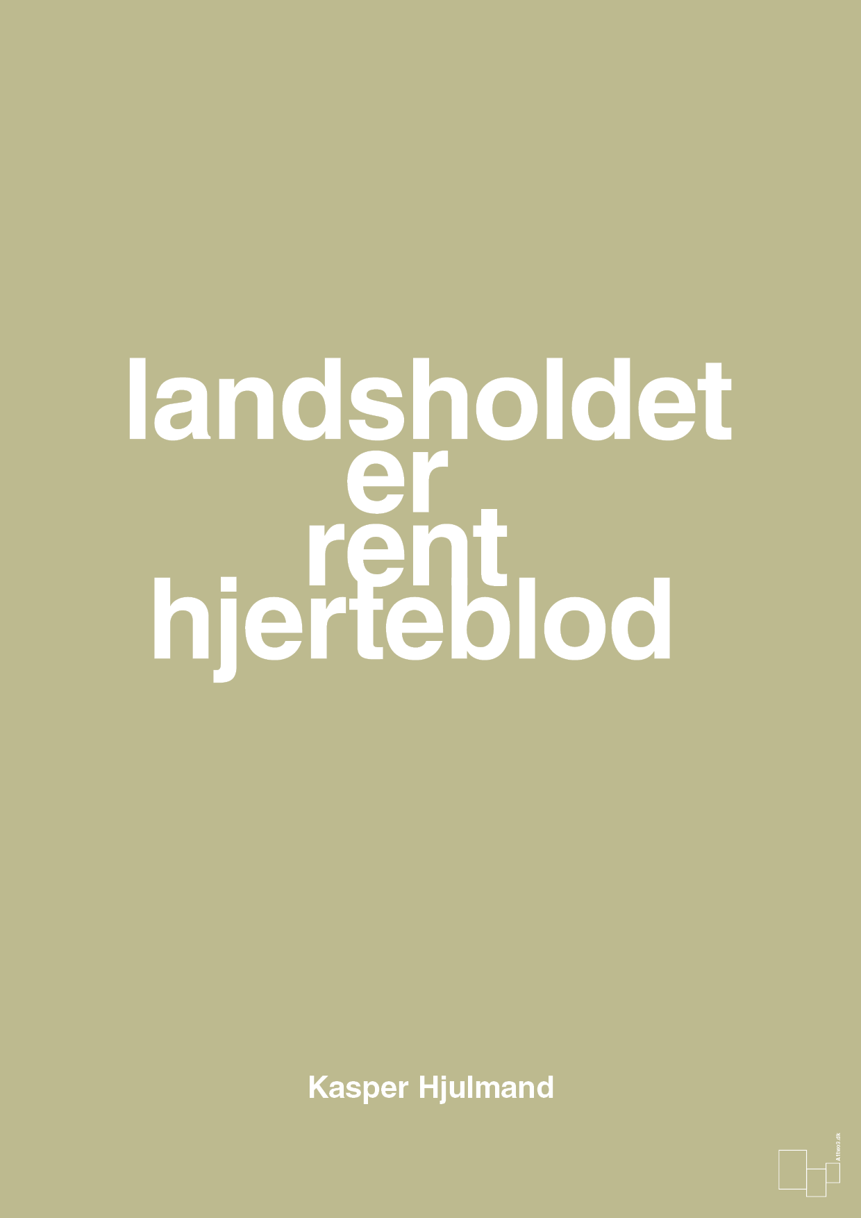 plakat: landsholdet er rent hjerteblod - back to nature-Fodbold-A1two3