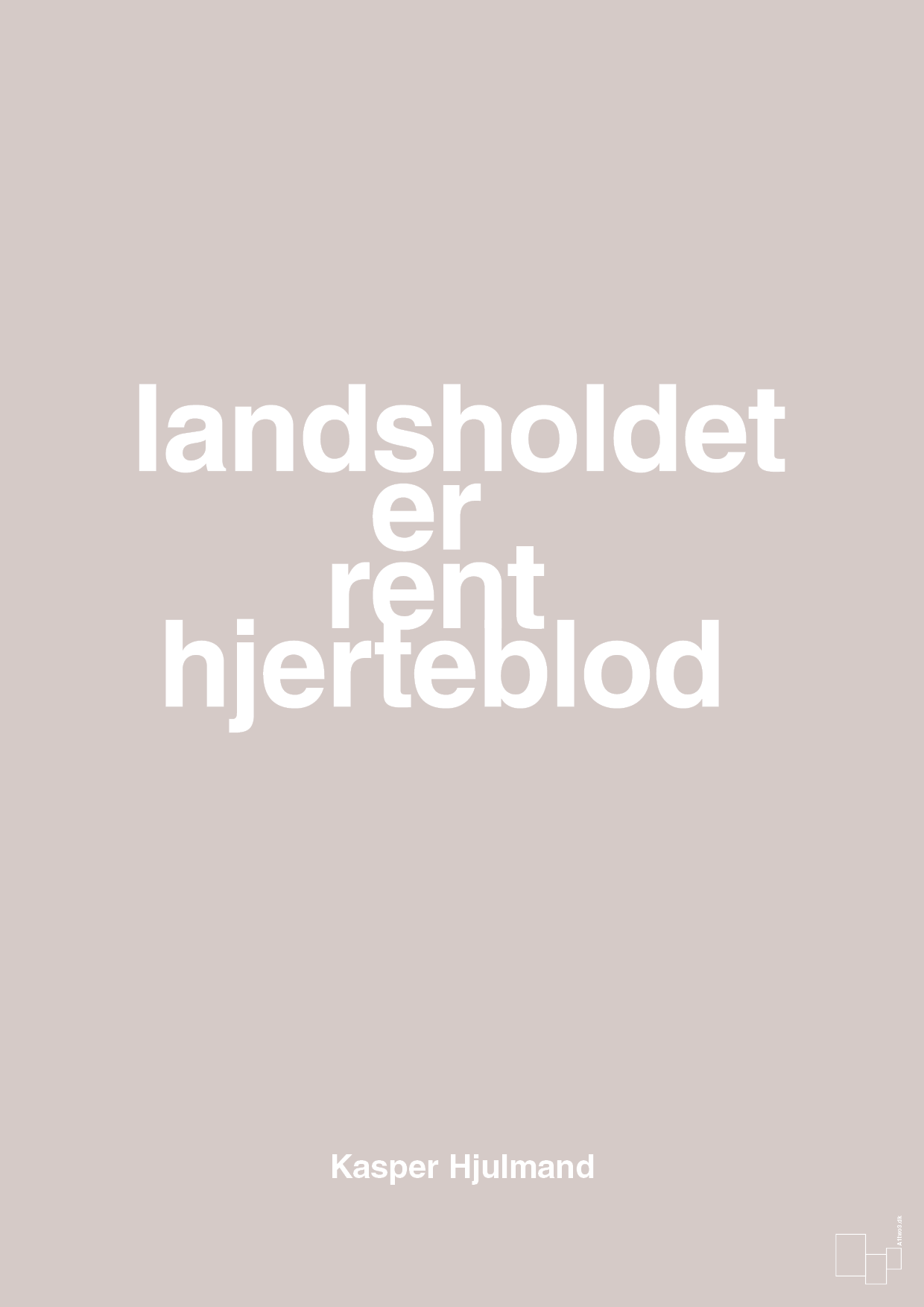 plakat: landsholdet er rent hjerteblod - broken beige-Fodbold-A1two3