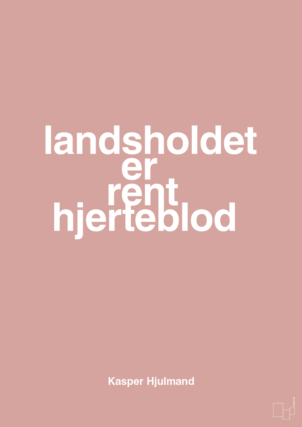 plakat: landsholdet er rent hjerteblod - bubble shell-Fodbold-A1two3