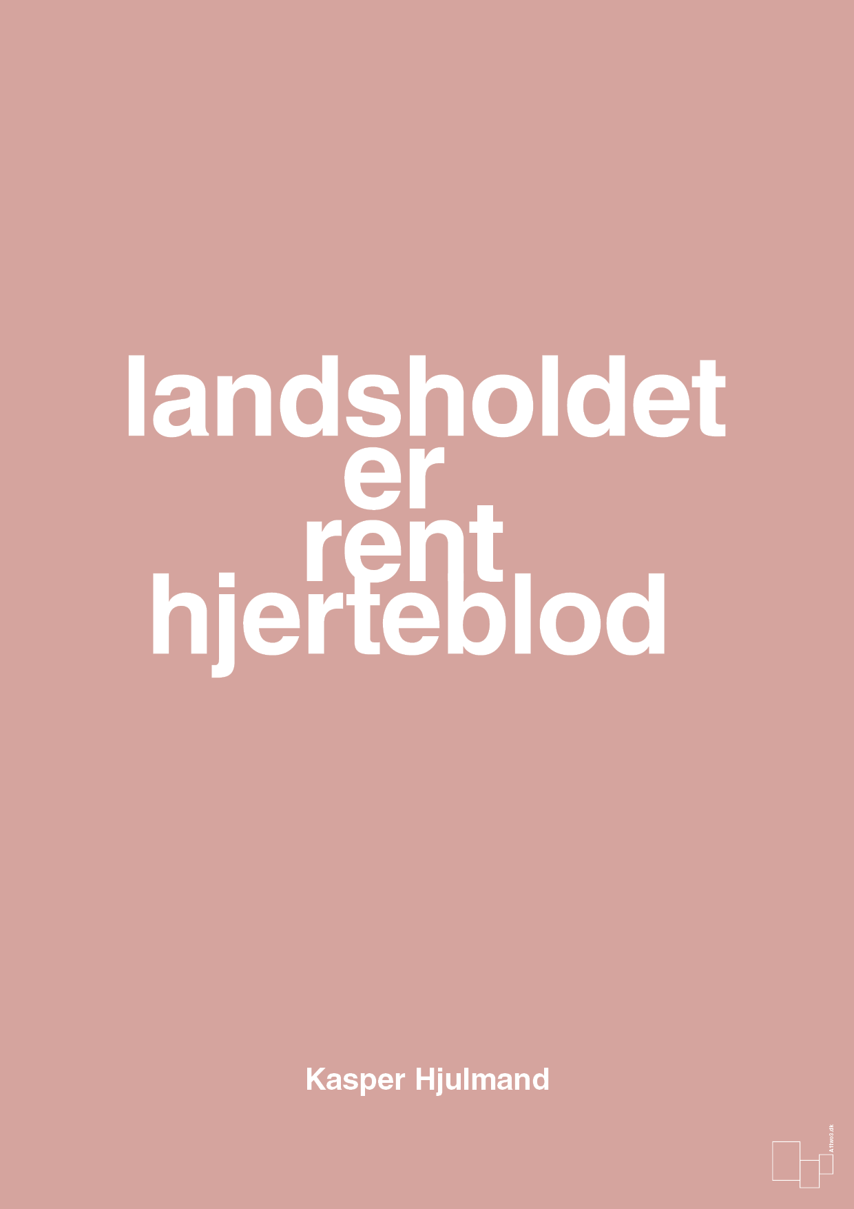 plakat: landsholdet er rent hjerteblod - bubble shell-Fodbold-A1two3