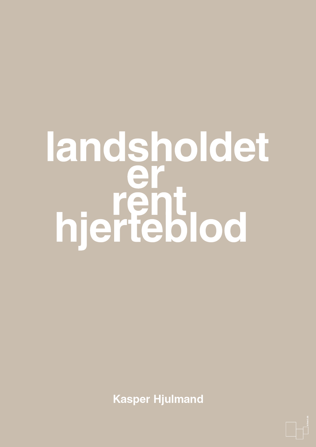plakat: landsholdet er rent hjerteblod - creamy mushroom-Fodbold-A1two3