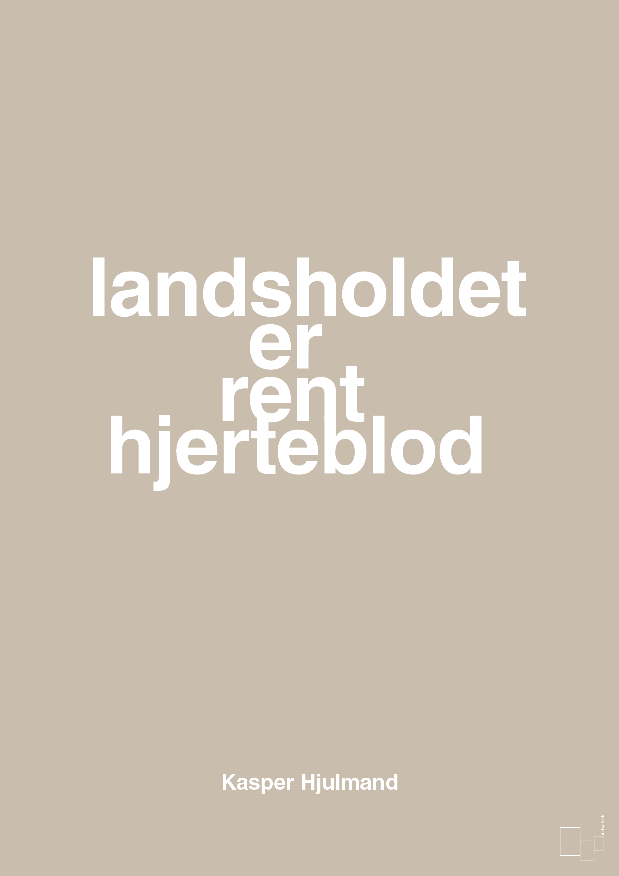 plakat: landsholdet er rent hjerteblod - creamy mushroom-Fodbold-A1two3
