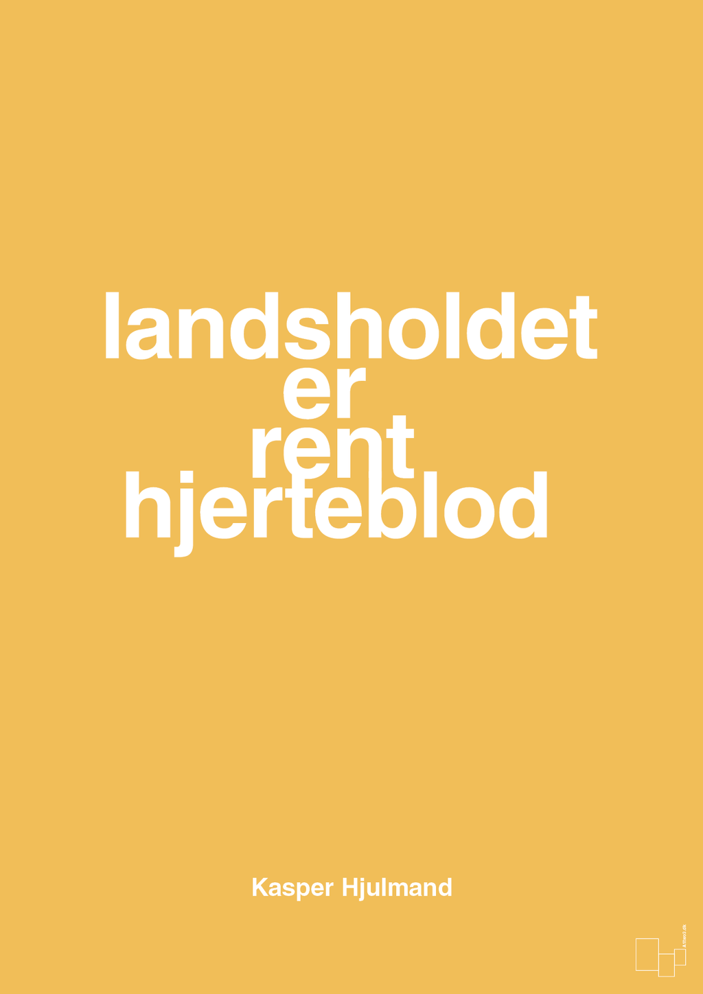 plakat: landsholdet er rent hjerteblod - honeycomb-Fodbold-A1two3