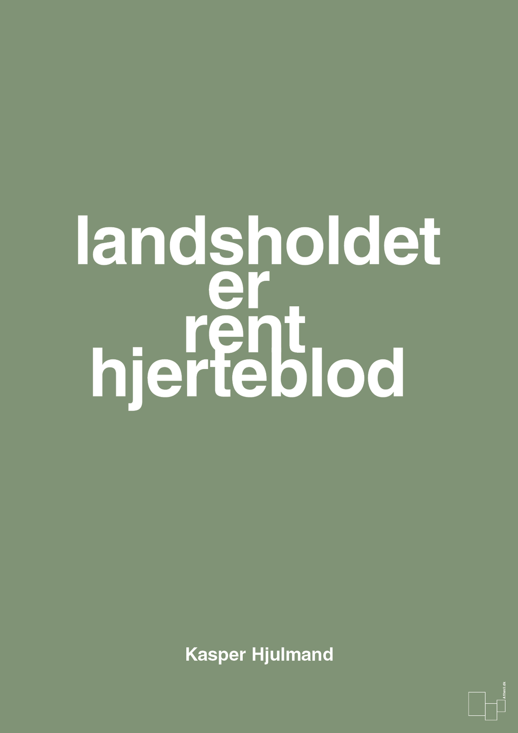 plakat: landsholdet er rent hjerteblod - jade-Fodbold-A1two3