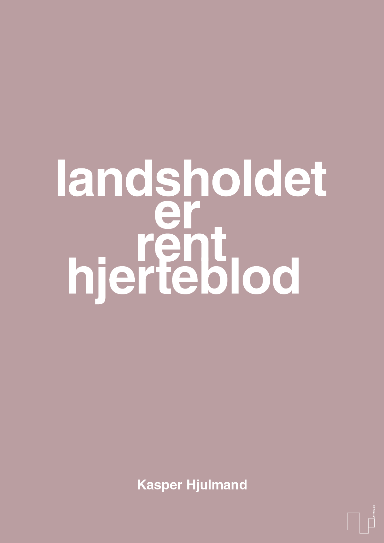 plakat: landsholdet er rent hjerteblod - light rose-Fodbold-A1two3