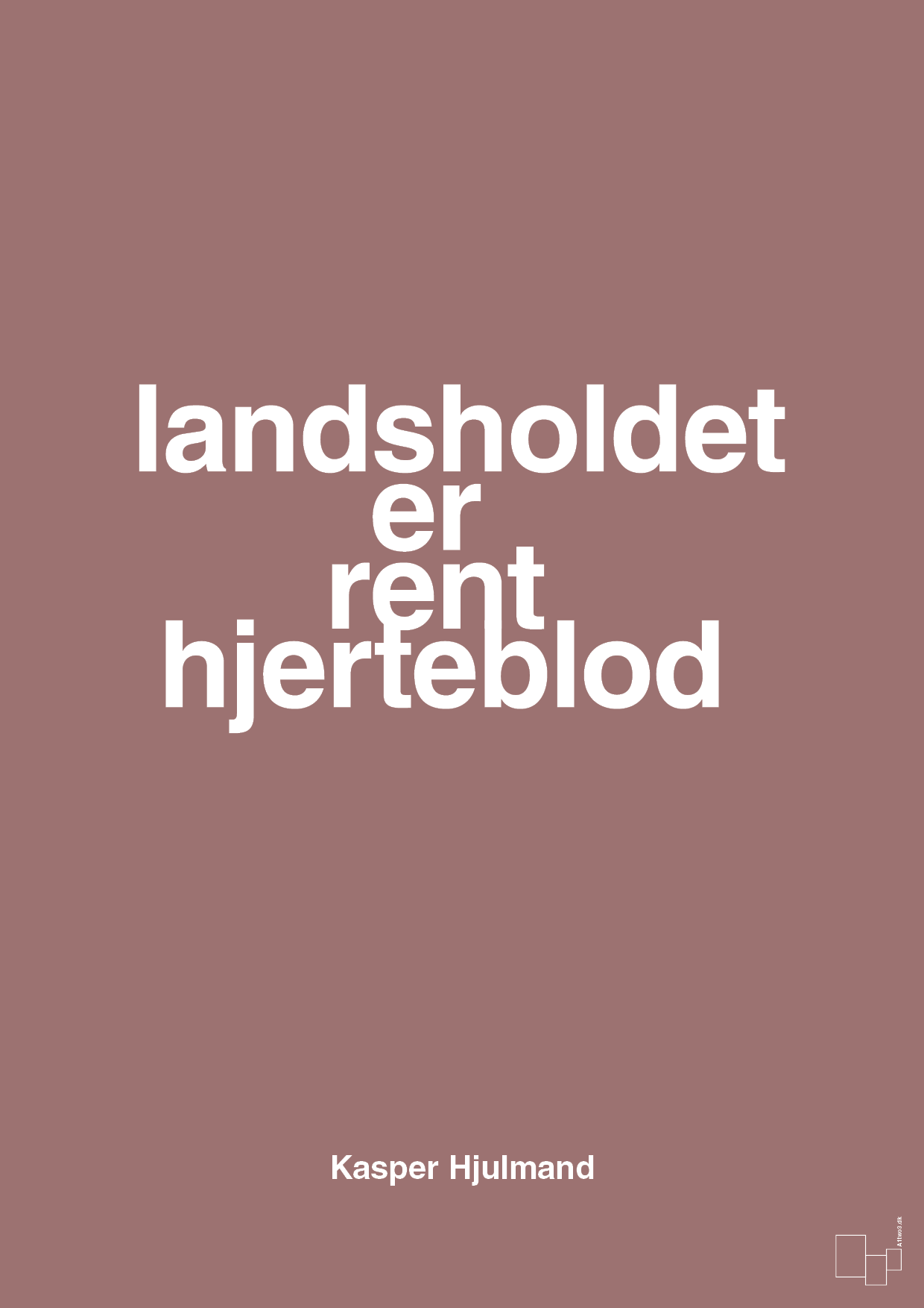 plakat: landsholdet er rent hjerteblod - plum-Fodbold-A1two3