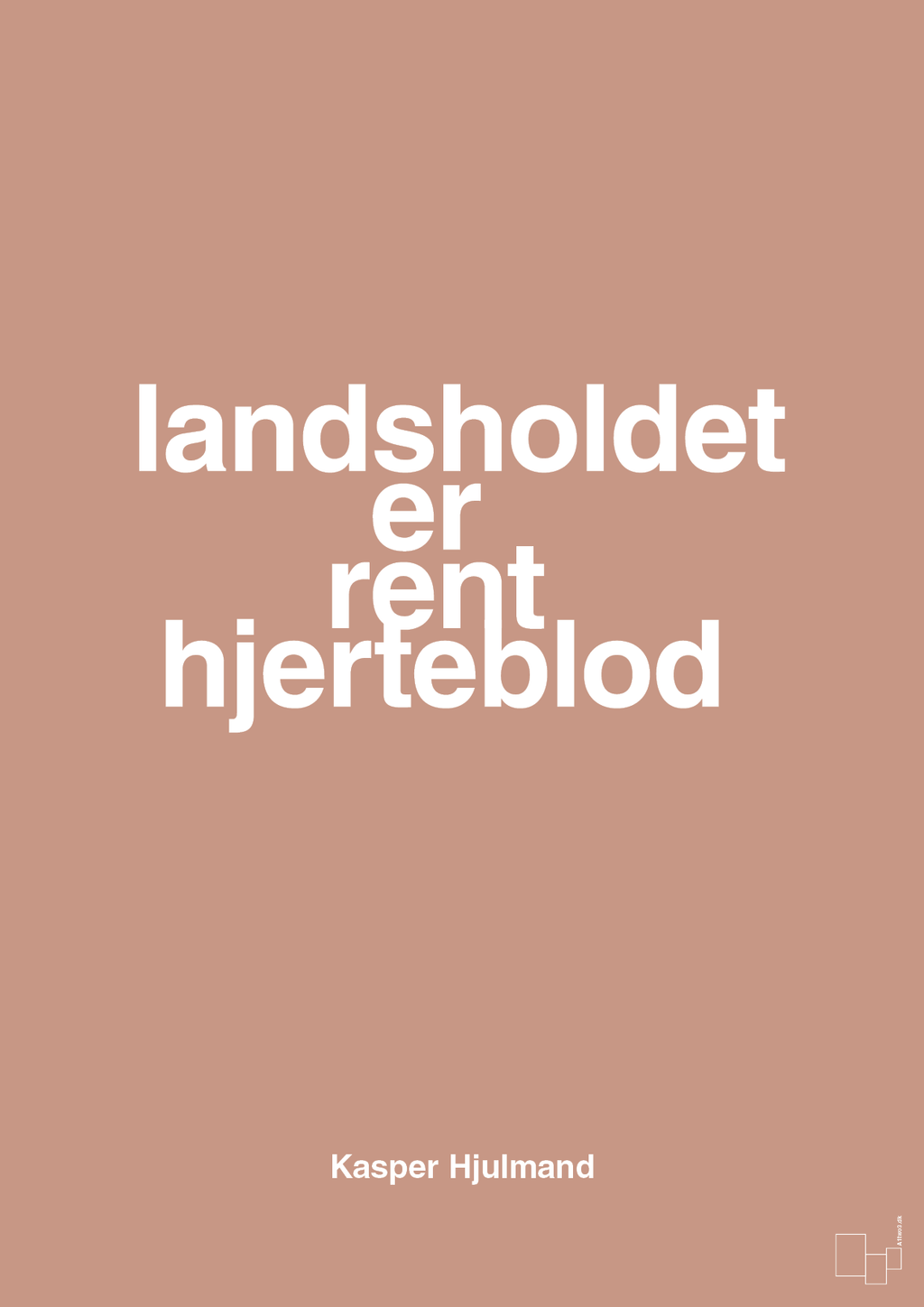 plakat: landsholdet er rent hjerteblod - powder-Fodbold-A1two3