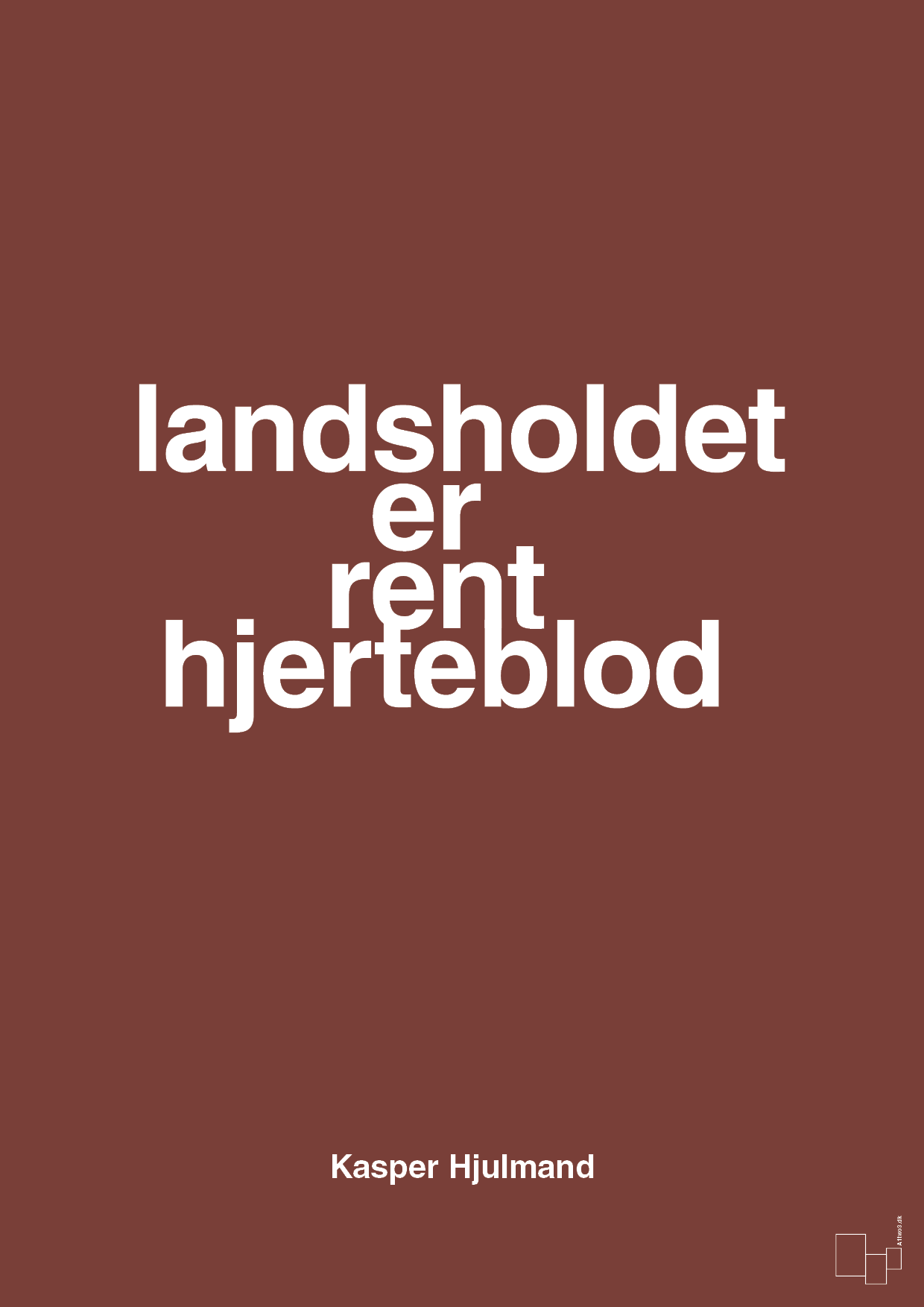plakat: landsholdet er rent hjerteblod - red pepper-Fodbold-A1two3