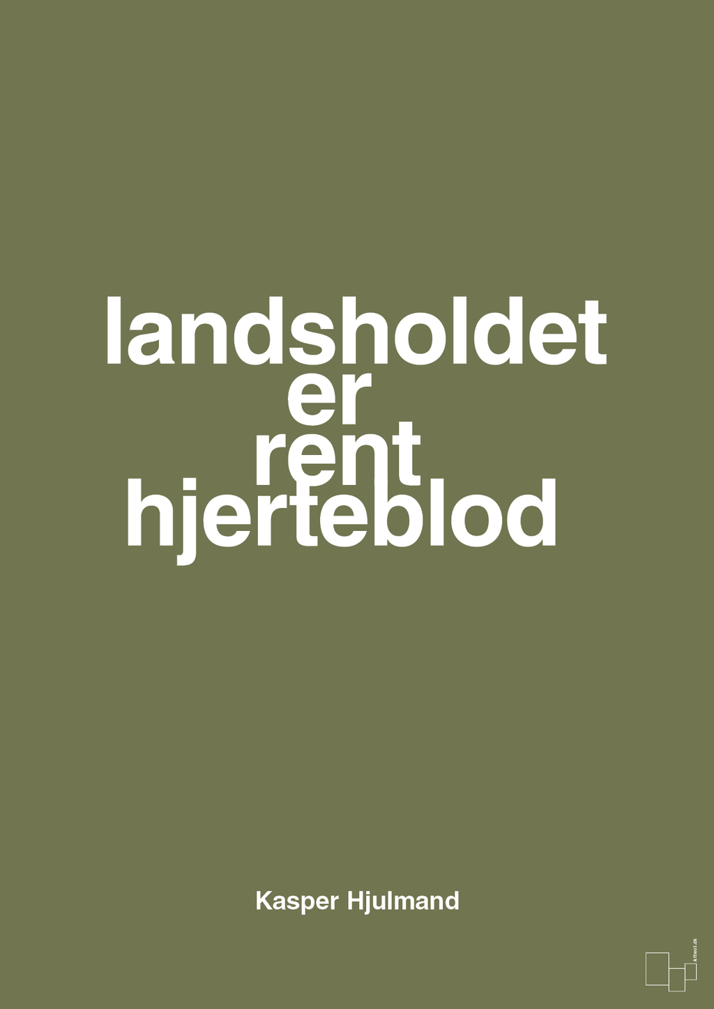 plakat: landsholdet er rent hjerteblod - secret meadow-Fodbold-A1two3