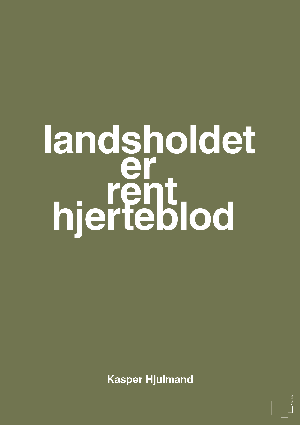 plakat: landsholdet er rent hjerteblod - secret meadow-Fodbold-A1two3