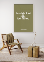 plakat: landsholdet er rent hjerteblod - dark brown-Fodbold-A1two3