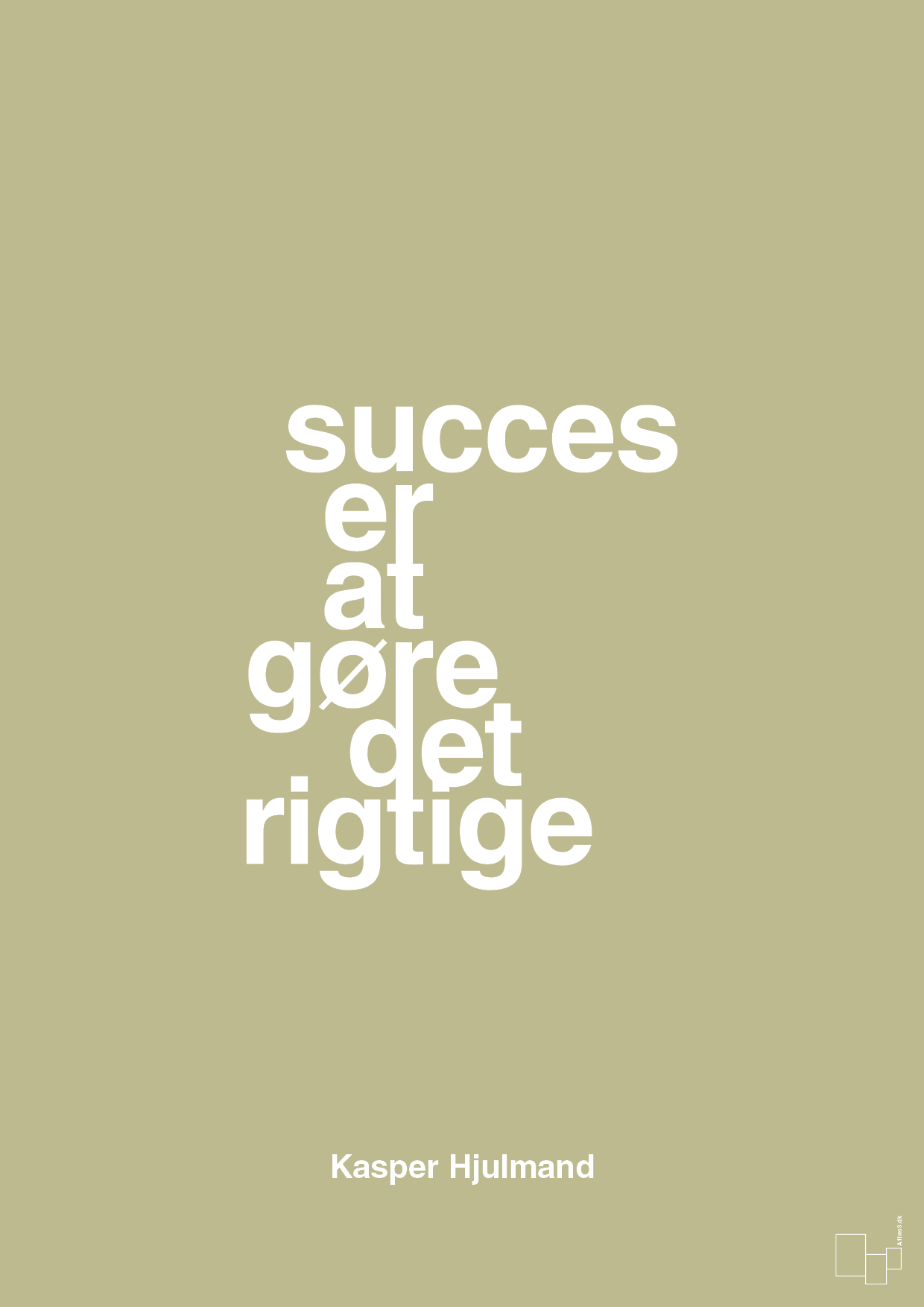 plakat: succes er at gøre det rigtige - back to nature-Fodbold-A1two3