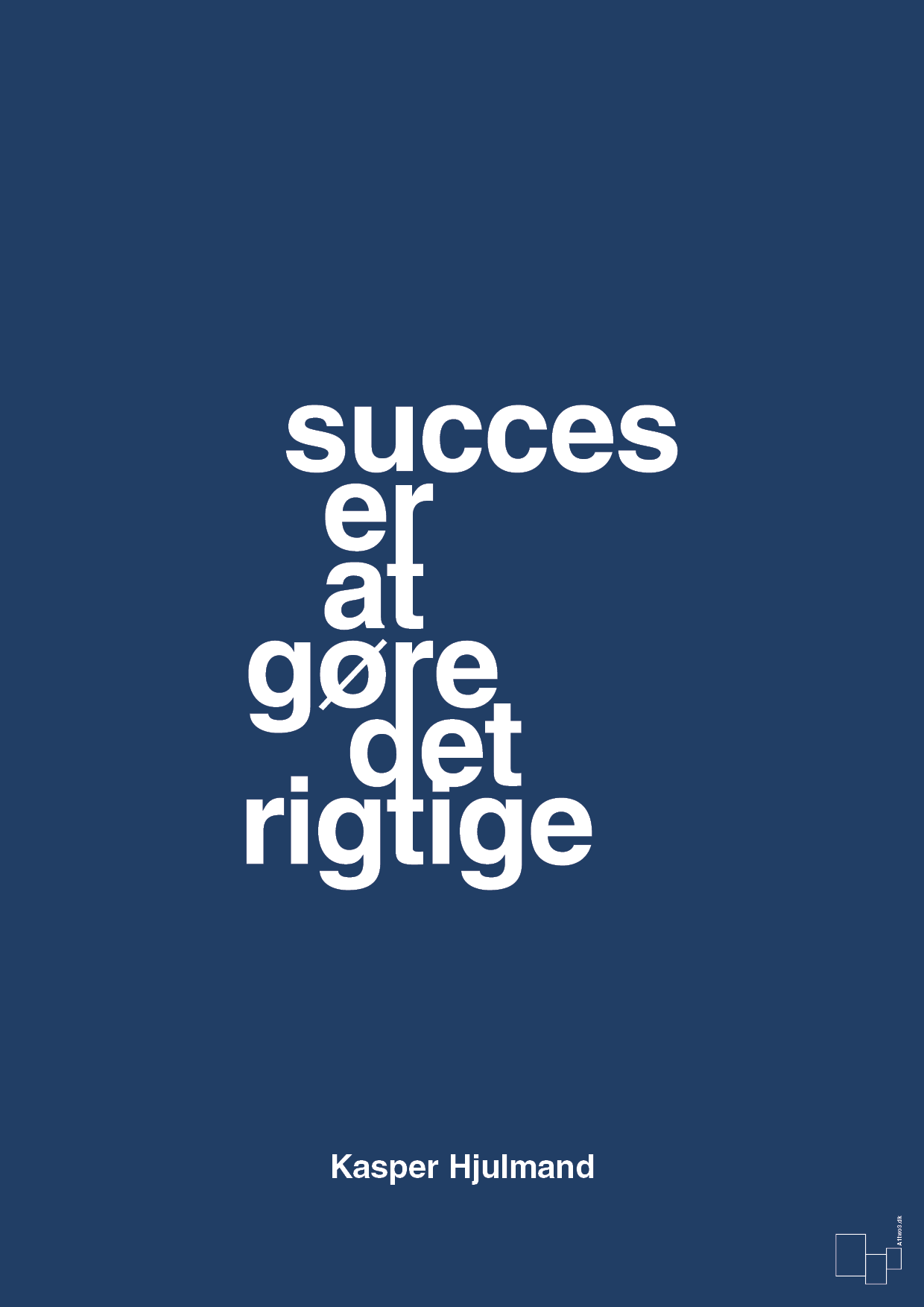 plakat: succes er at gøre det rigtige - lapis blue-Fodbold-A1two3