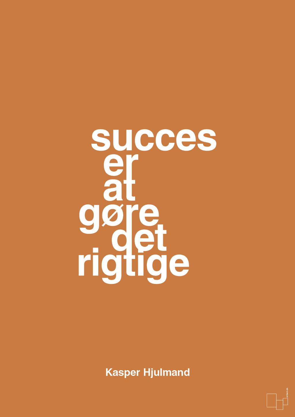 plakat: succes er at gøre det rigtige - rumba orange-Fodbold-A1two3