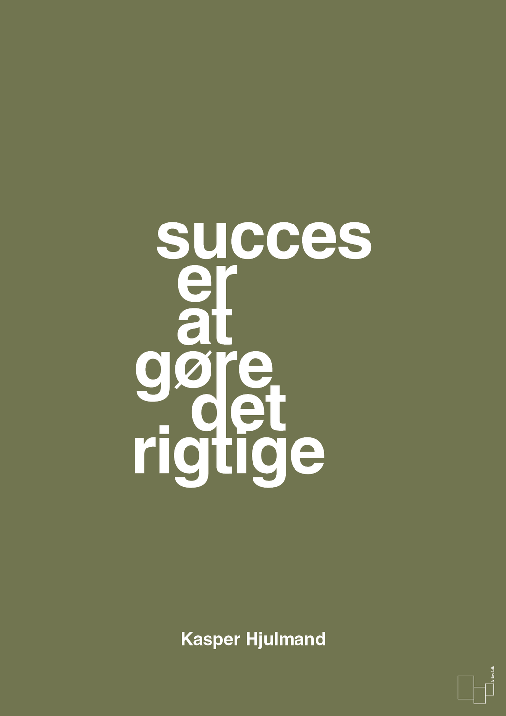 plakat: succes er at gøre det rigtige - secret meadow-Fodbold-A1two3
