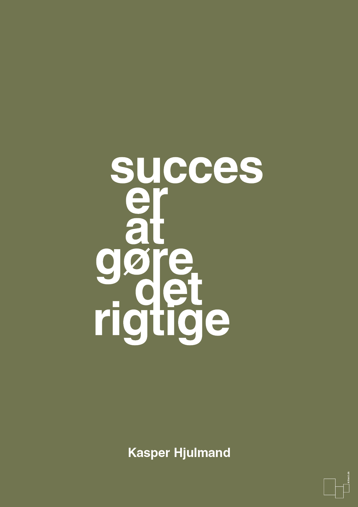 plakat: succes er at gøre det rigtige - secret meadow-Fodbold-A1two3