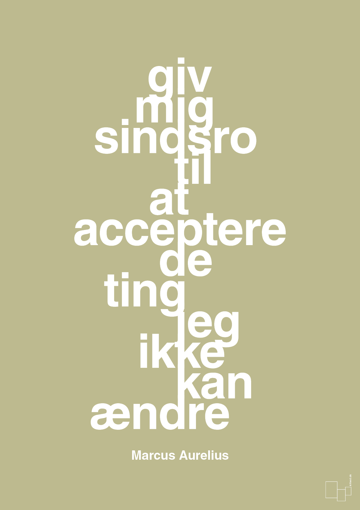 plakat: giv mig sindsro til at acceptere de ting jeg ikke kan ændre - back to nature-Filosof-A1two3