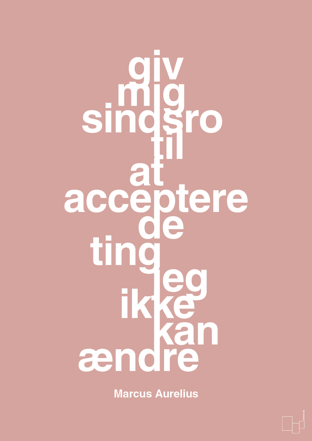 plakat: giv mig sindsro til at acceptere de ting jeg ikke kan ændre - bubble shell-Filosof-A1two3