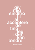 plakat: giv mig sindsro til at acceptere de ting jeg ikke kan ændre - bubble shell-Filosof-A1two3