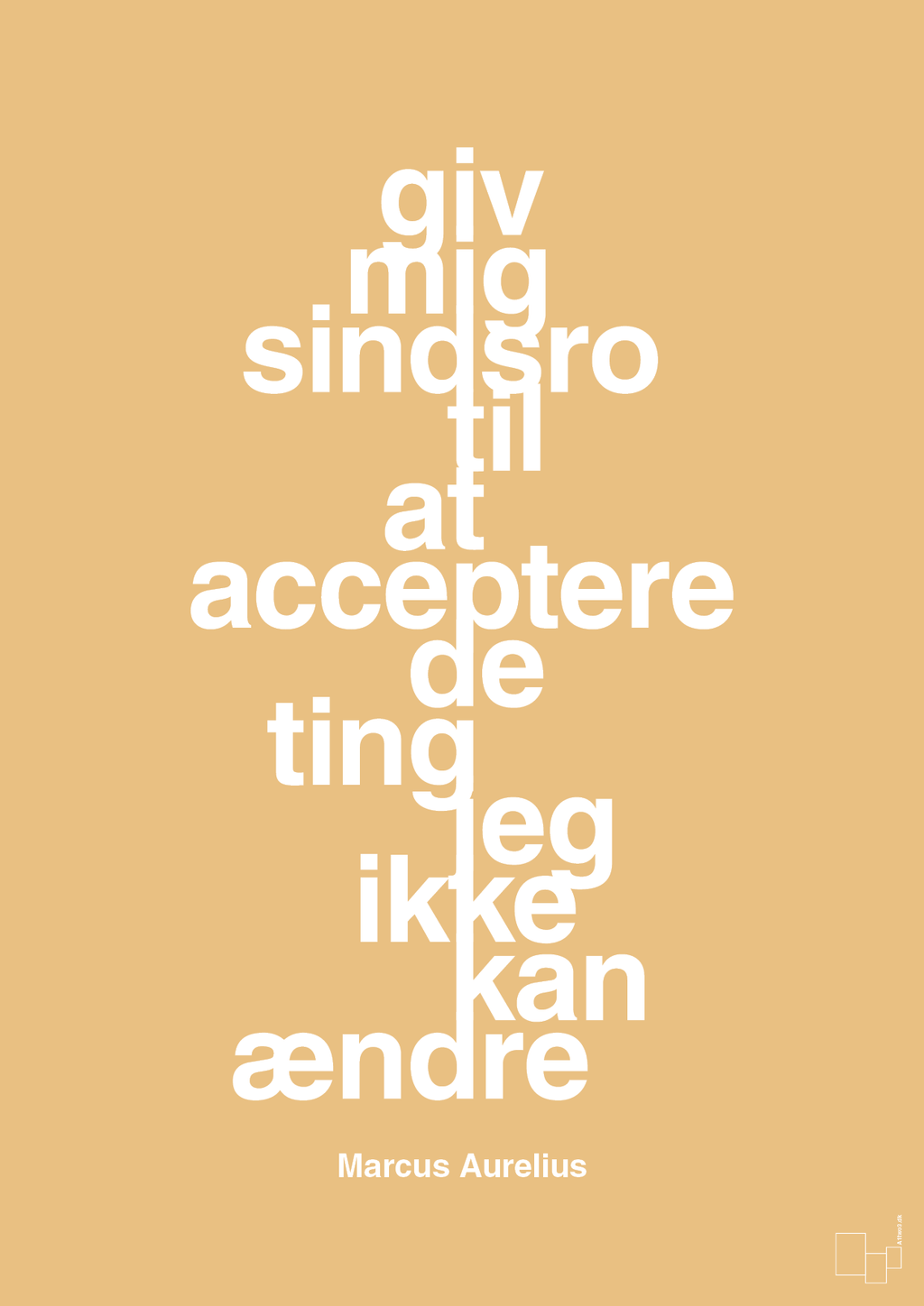 plakat: giv mig sindsro til at acceptere de ting jeg ikke kan ændre - charismatic-Filosof-A1two3