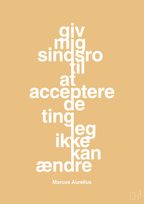 plakat: giv mig sindsro til at acceptere de ting jeg ikke kan ændre - charismatic-Filosof-A1two3