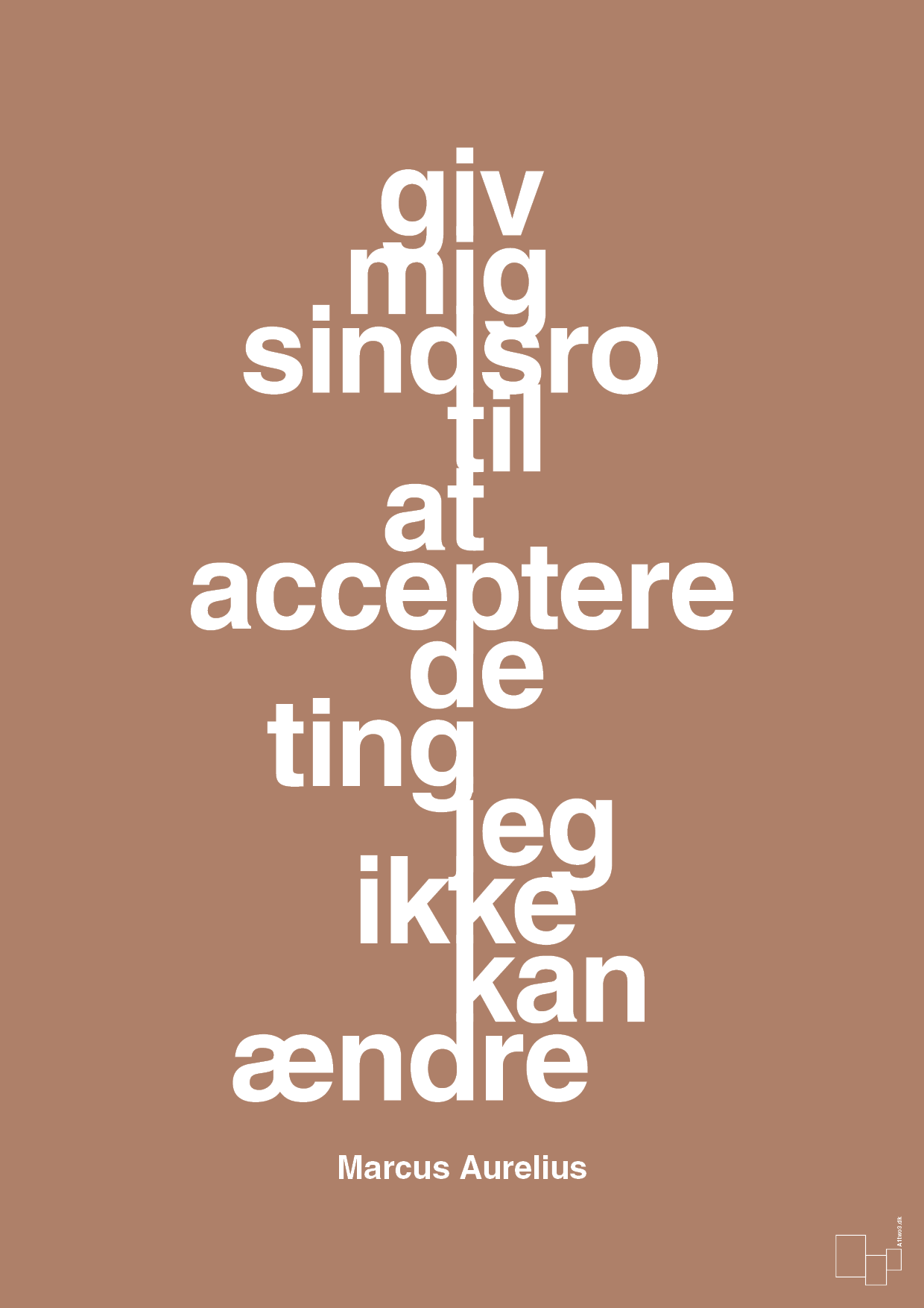 plakat: giv mig sindsro til at acceptere de ting jeg ikke kan ændre - cider spice-Filosof-A1two3