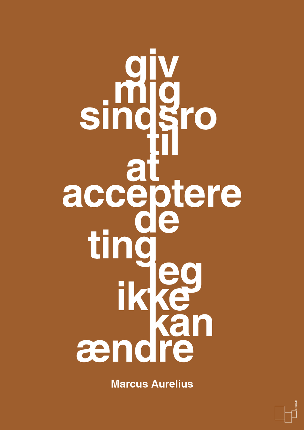 plakat: giv mig sindsro til at acceptere de ting jeg ikke kan ændre - cognac-Filosof-A1two3