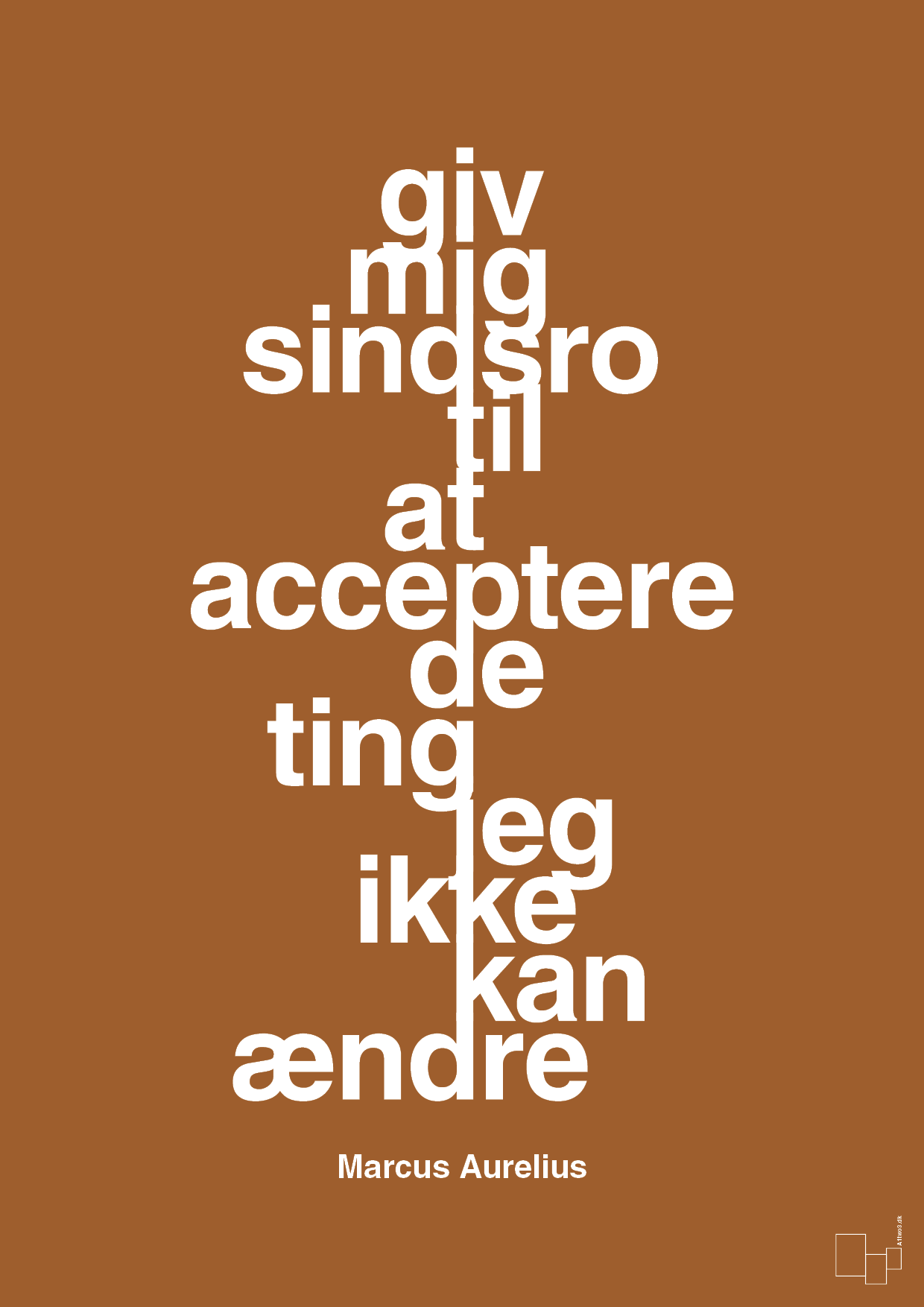 plakat: giv mig sindsro til at acceptere de ting jeg ikke kan ændre - cognac-Filosof-A1two3