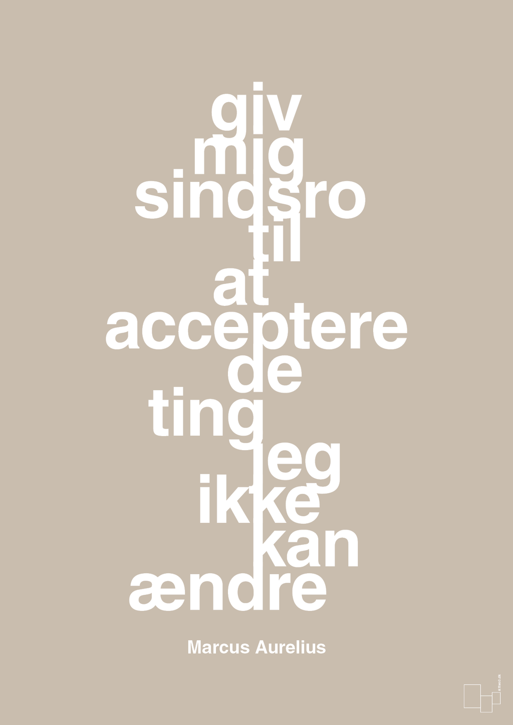 plakat: giv mig sindsro til at acceptere de ting jeg ikke kan ændre - creamy mushroom-Filosof-A1two3