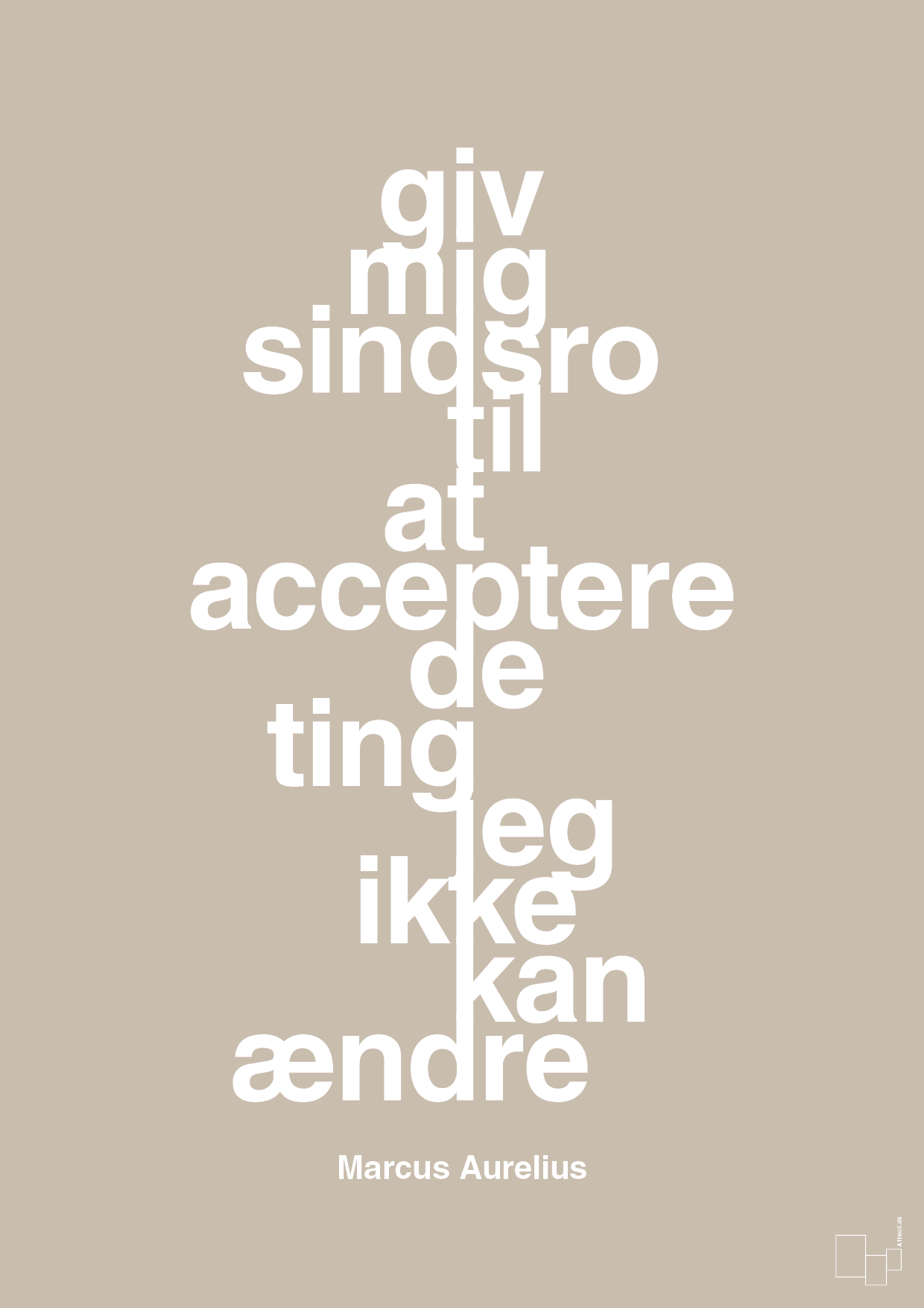 plakat: giv mig sindsro til at acceptere de ting jeg ikke kan ændre - creamy mushroom-Filosof-A1two3