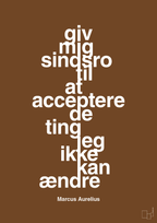 plakat: giv mig sindsro til at acceptere de ting jeg ikke kan ændre - dark brown-Filosof-A1two3