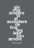 plakat: giv mig sindsro til at acceptere de ting jeg ikke kan ændre - graphic charcoal-Filosof-A1two3