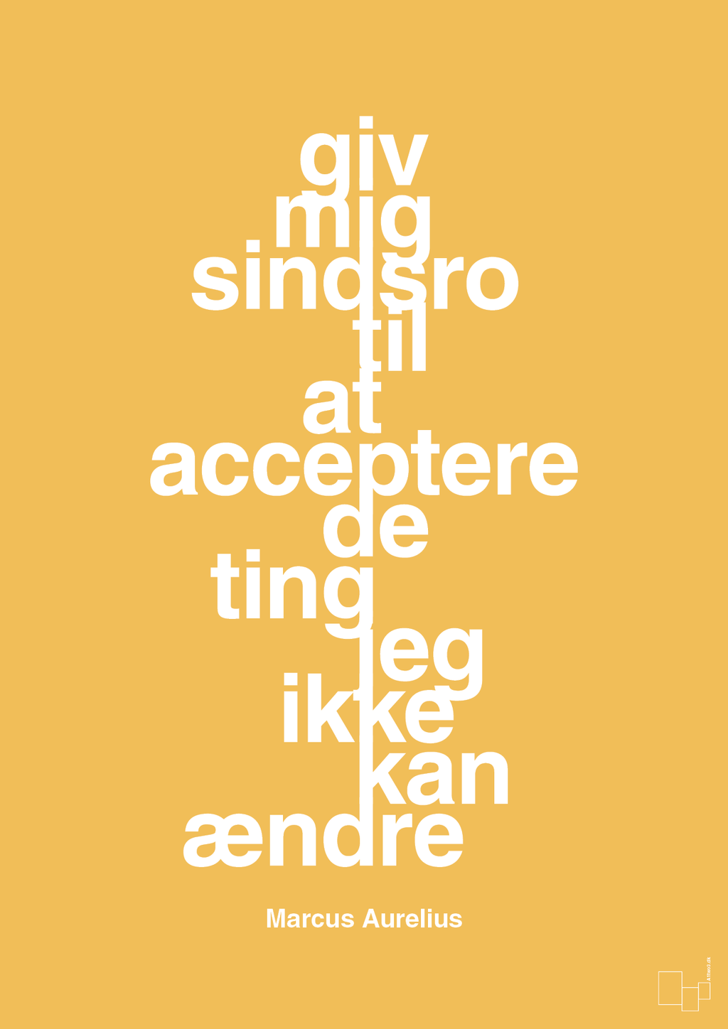 plakat: giv mig sindsro til at acceptere de ting jeg ikke kan ændre - honeycomb-Filosof-A1two3
