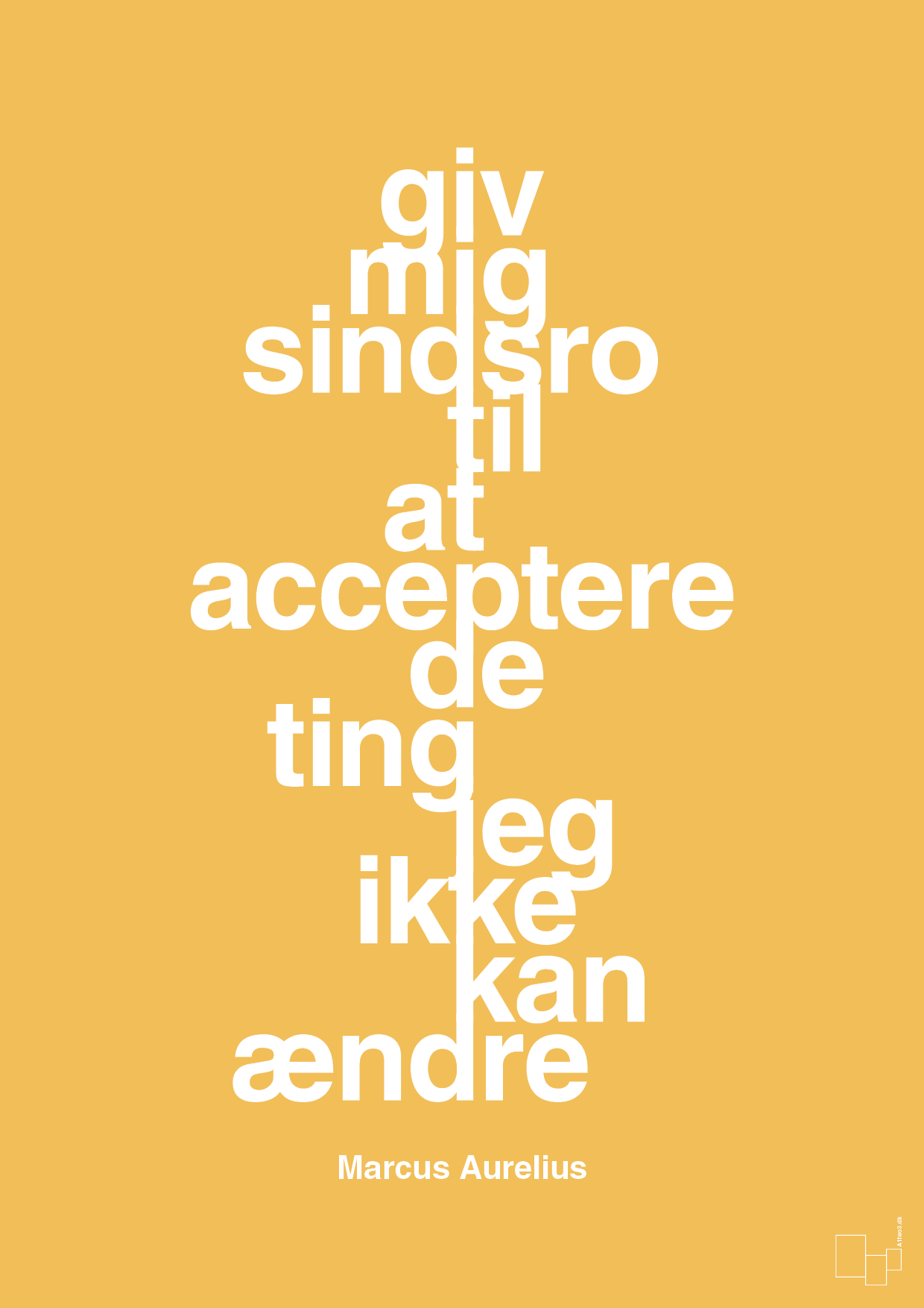 plakat: giv mig sindsro til at acceptere de ting jeg ikke kan ændre - honeycomb-Filosof-A1two3