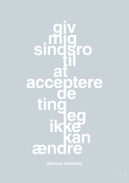 plakat: giv mig sindsro til at acceptere de ting jeg ikke kan ændre - light drizzle-Filosof-A1two3