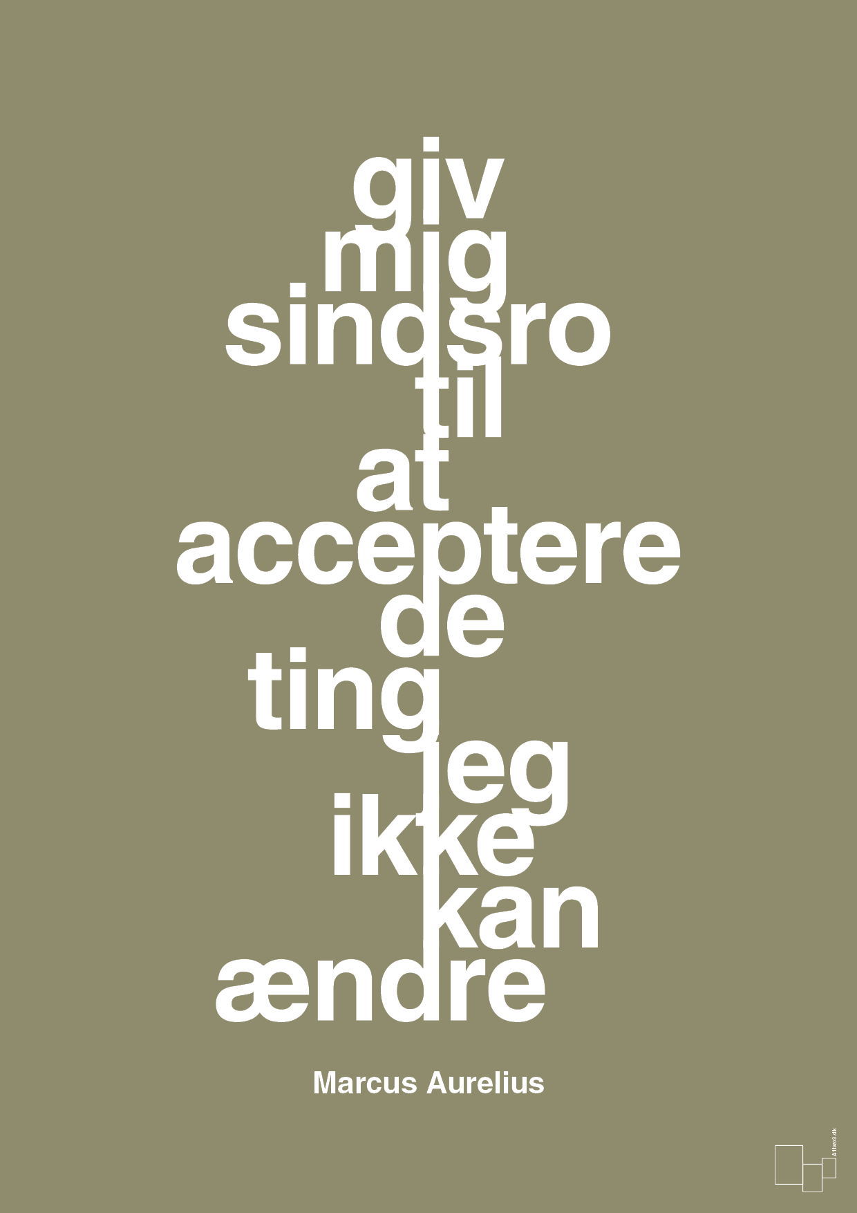 plakat: giv mig sindsro til at acceptere de ting jeg ikke kan ændre - misty forrest-Filosof-A1two3