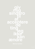 plakat: giv mig sindsro til at acceptere de ting jeg ikke kan ændre - painters white-Filosof-A1two3