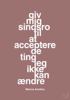 plakat: giv mig sindsro til at acceptere de ting jeg ikke kan ændre - plum-Filosof-A1two3
