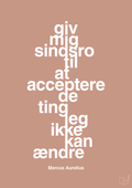 plakat: giv mig sindsro til at acceptere de ting jeg ikke kan ændre - powder-Filosof-A1two3