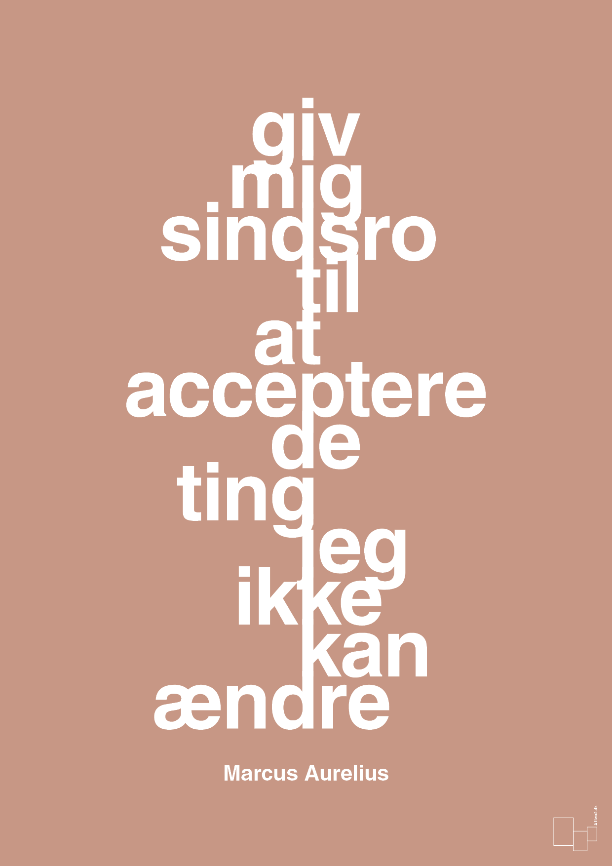 plakat: giv mig sindsro til at acceptere de ting jeg ikke kan ændre - powder-Filosof-A1two3