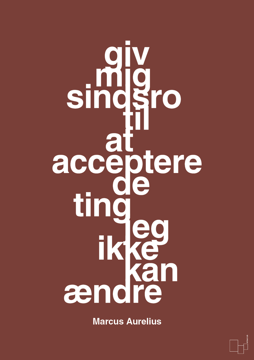 plakat: giv mig sindsro til at acceptere de ting jeg ikke kan ændre - red pepper-Filosof-A1two3