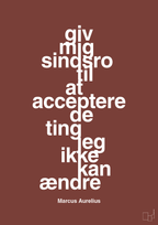 plakat: giv mig sindsro til at acceptere de ting jeg ikke kan ændre - red pepper-Filosof-A1two3
