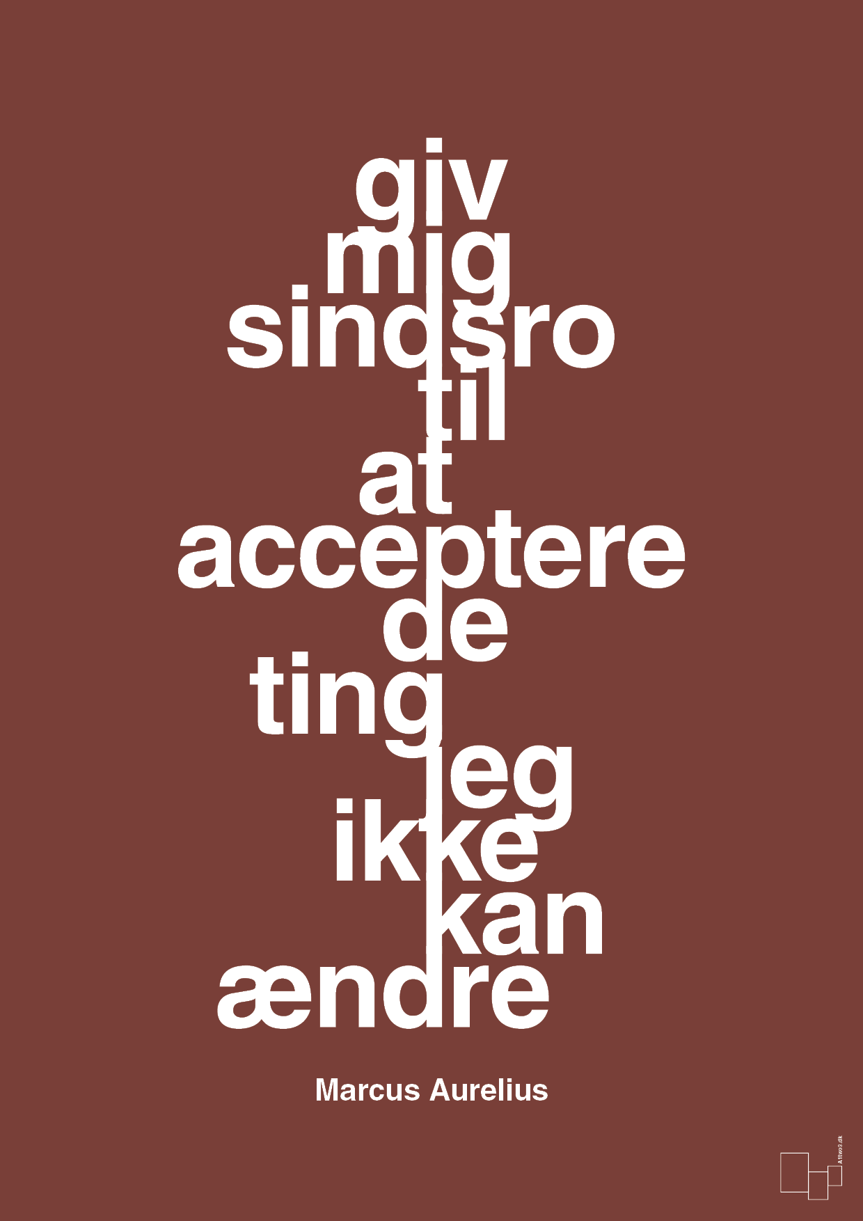 plakat: giv mig sindsro til at acceptere de ting jeg ikke kan ændre - red pepper-Filosof-A1two3