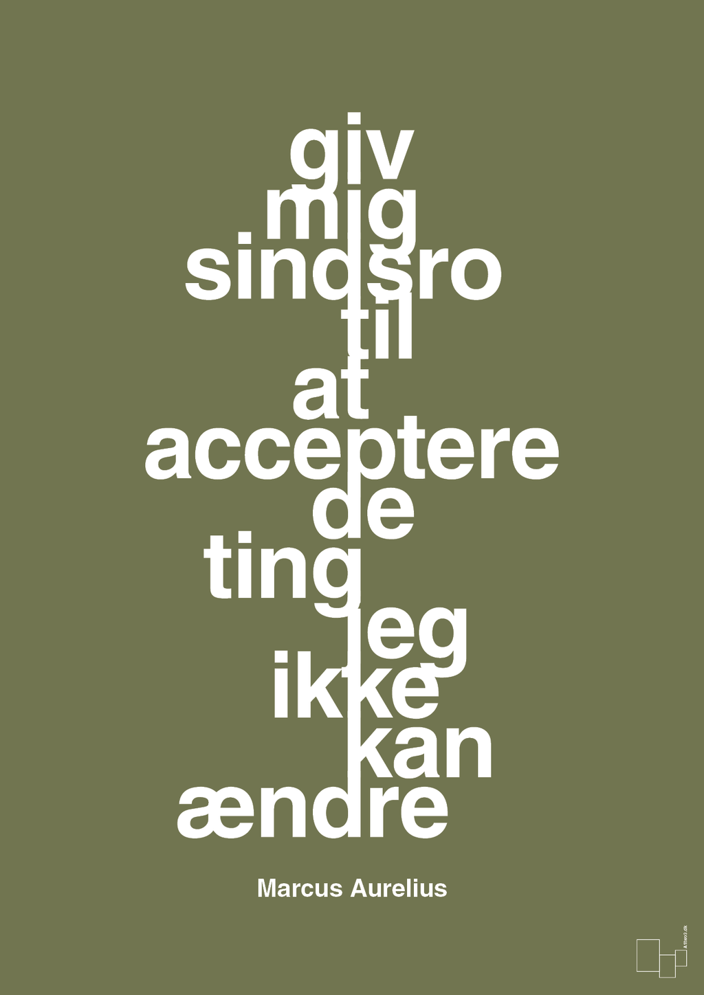 plakat: giv mig sindsro til at acceptere de ting jeg ikke kan ændre - secret meadow-Filosof-A1two3