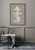 plakat: giv mig sindsro til at acceptere de ting jeg ikke kan ændre - honeycomb-Filosof-A1two3